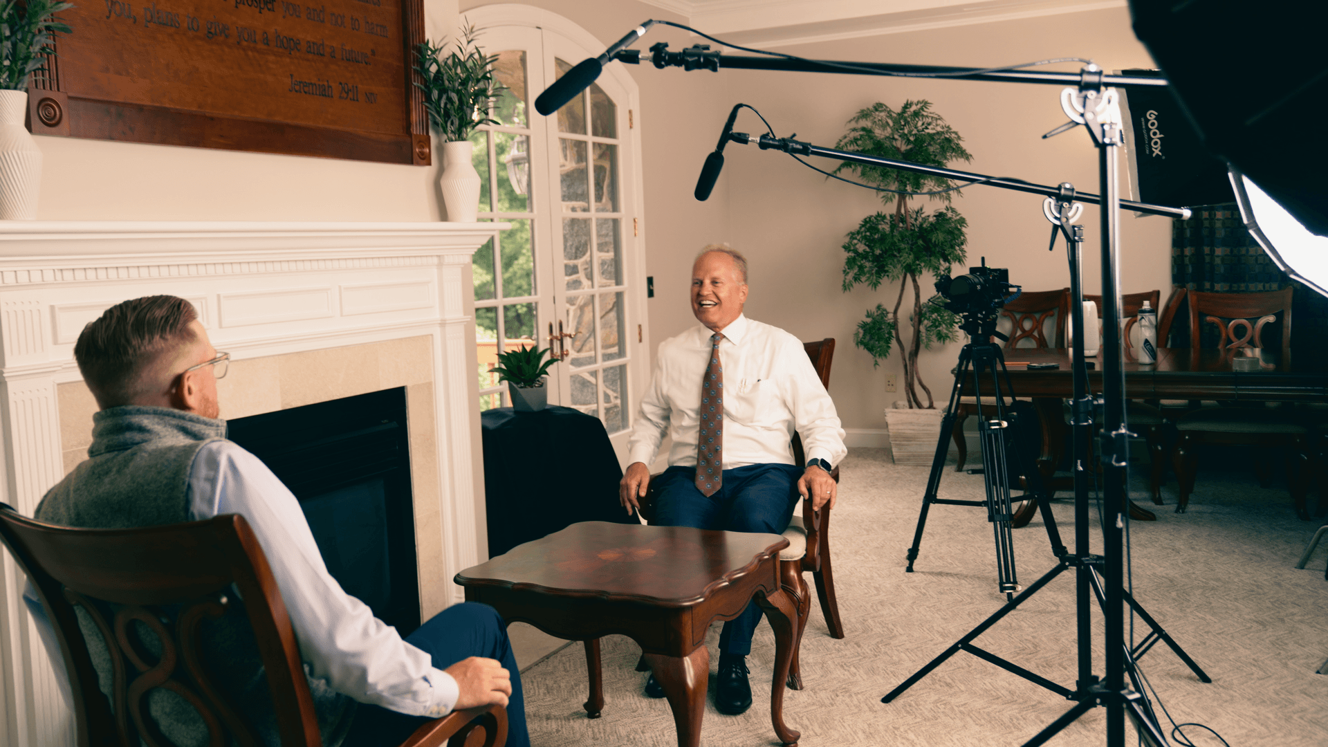 Field shoot with a stabilizer at sunset