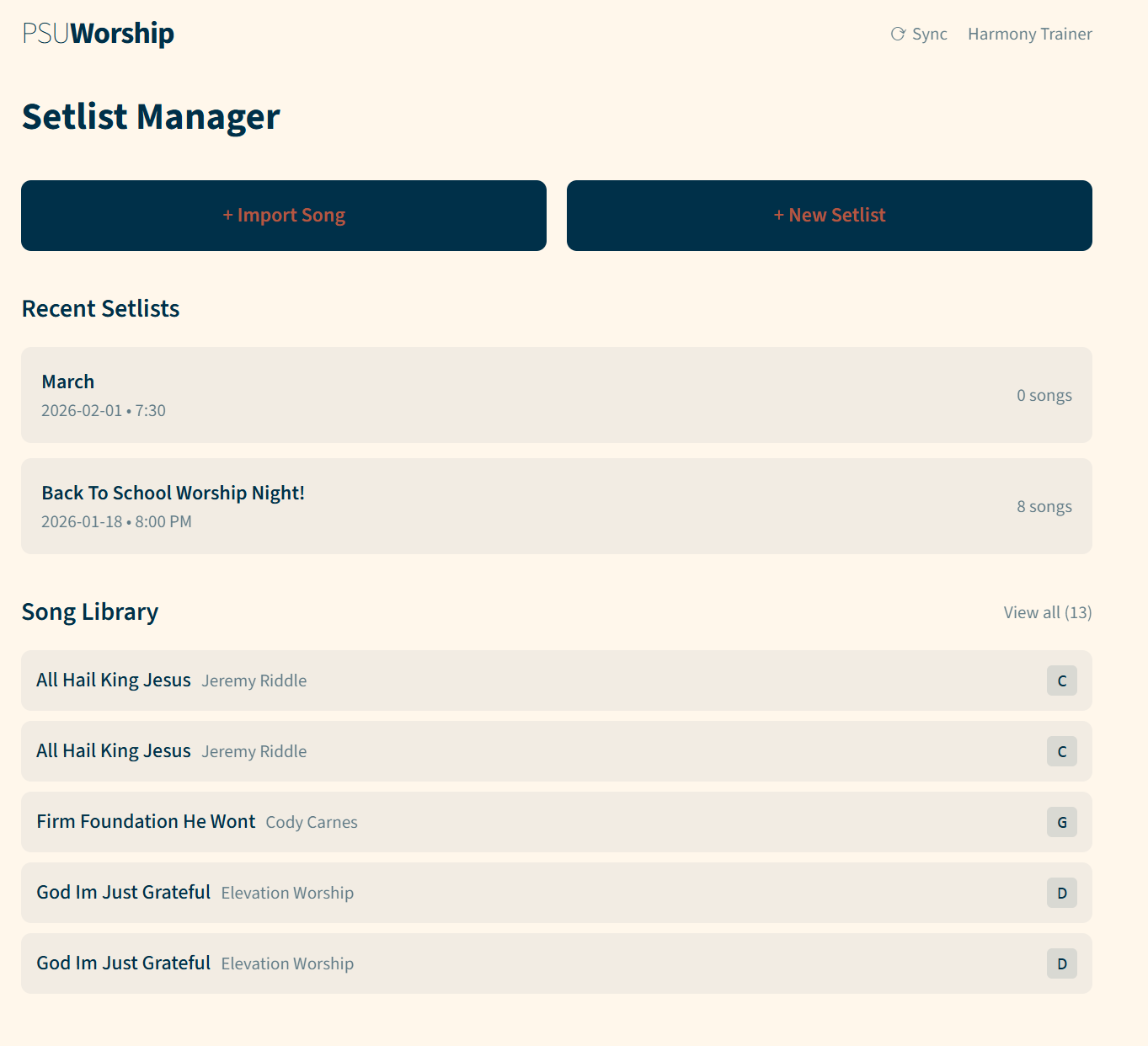 Setlist Manager