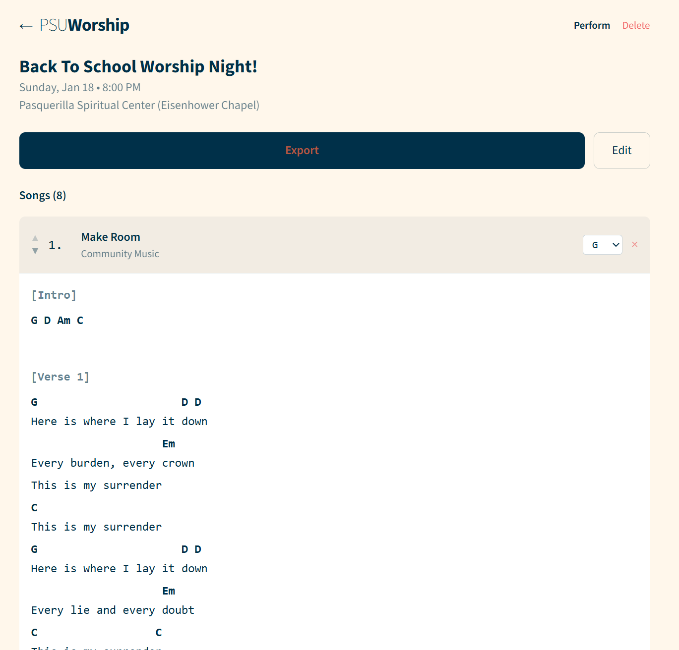 Chord View + Transpose